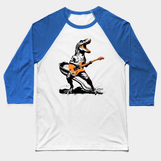 Shredasaurus Rex Baseball T-Shirt by poppijanne